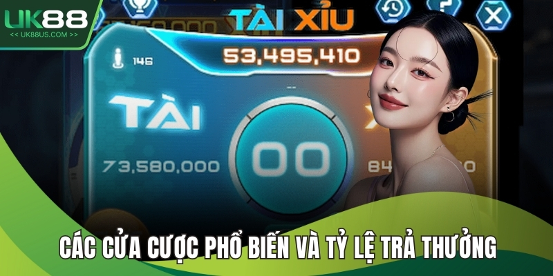 Các cửa cược phổ biến và tỷ lệ trả thưởng