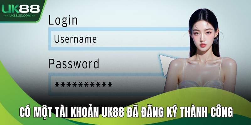 Có một tài khoản UK88 đã đăng ký thành công